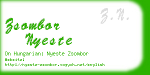 zsombor nyeste business card